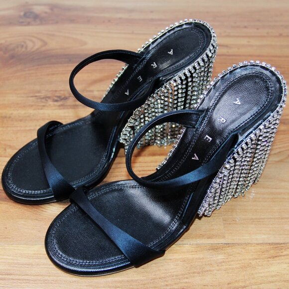 BNWT AW20 AREA NYC CRYSTAL CHANDELIER HEELED SANDALS 37 - Picture 2 of 10
